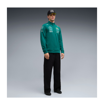 Aston Martin muška majica Half Zip green official Teamline Replica F1 Team 2026