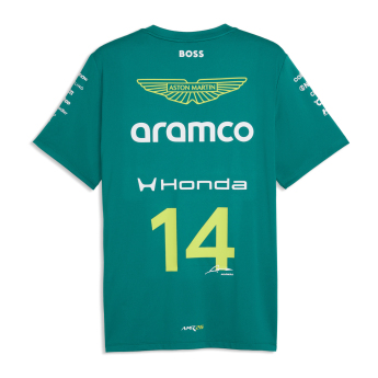 Aston Martin muška majica Fernando Alonso #14 green official Teamline Replica F1 Team 2026