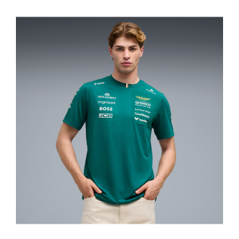 Aston Martin muška majica Lance Stroll #18 green official Teamline Replica F1 Team 2026