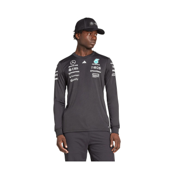 Mercedes AMG Petronas muška majica dugih rukava black official Teamline Replica F1 Team 2025