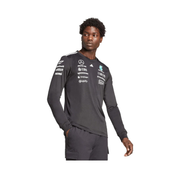 Mercedes AMG Petronas muška majica dugih rukava black official Teamline Replica F1 Team 2025