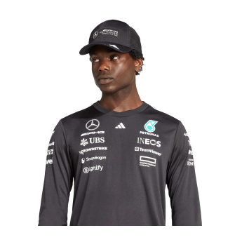 Mercedes AMG Petronas muška majica dugih rukava black official Teamline Replica F1 Team 2025