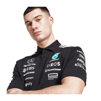Mercedes AMG Petronas muška polo majica black official Teamline Replica F1 Team 2025