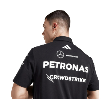Mercedes AMG Petronas muška polo majica black official Teamline Replica F1 Team 2025