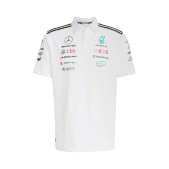 Mercedes AMG Petronas muška polo majica white official Teamline Replica F1 Team 2025