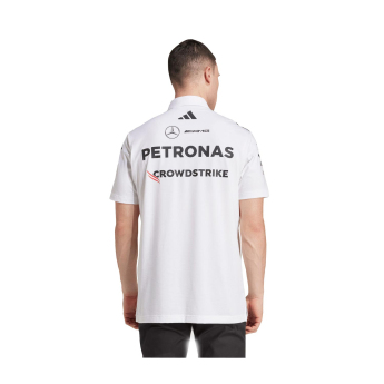 Mercedes AMG Petronas muška polo majica white official Teamline Replica F1 Team 2025
