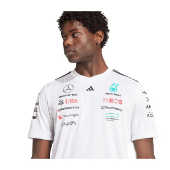 Mercedes AMG Petronas muška majica white official Teamline Replica F1 Team 2025