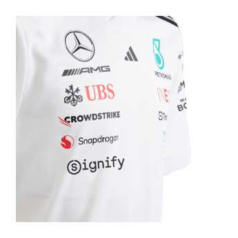 Mercedes AMG Petronas dječja majica white official Teamline Replica F1 Team 2025