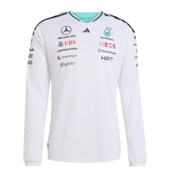 Mercedes AMG Petronas muška majica dugih rukava white official Teamline Replica F1 Team 2026