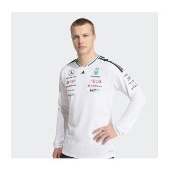 Mercedes AMG Petronas muška majica dugih rukava white official Teamline Replica F1 Team 2026