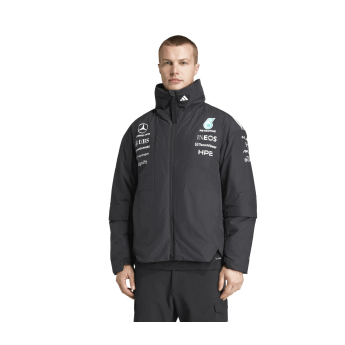 Mercedes AMG Petronas muška jakna s kapuljačom Rain black F1 Team 2026