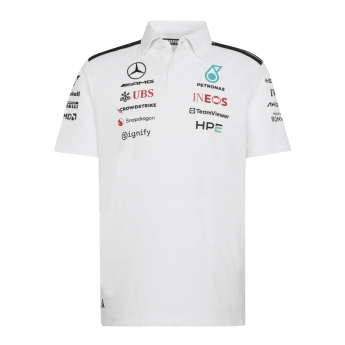 Mercedes AMG Petronas muška polo majica white official Teamline Replica F1 Team 2026