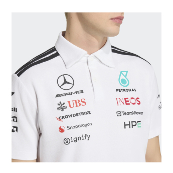 Mercedes AMG Petronas muška polo majica white official Teamline Replica F1 Team 2026