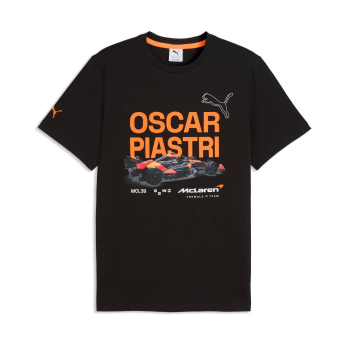Mclaren Honda muška majica Oscar Piastri black F1 Team 2026