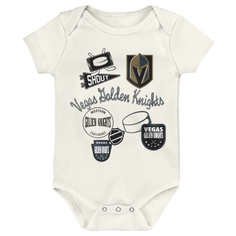 Vegas Golden Knights dječji bodi Littlest Player 3Pk Creeper Se1