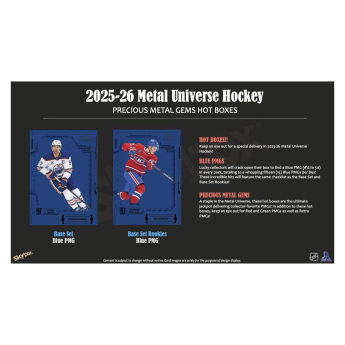 NHL boxovi NHL hokejske karte 2025-26 Upper Deck Skybox Metal Universe Hobby Box
