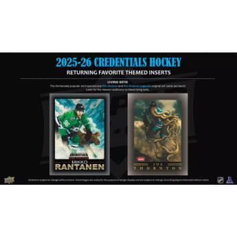NHL boxovi NHL hokejske karte 2025-26 Upper Deck Credentials Hobby Box