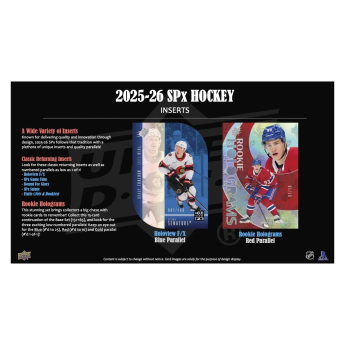 NHL boxovi NHL hokejske karte 2025-26 Upper Deck SPx Hockey Hobby Box