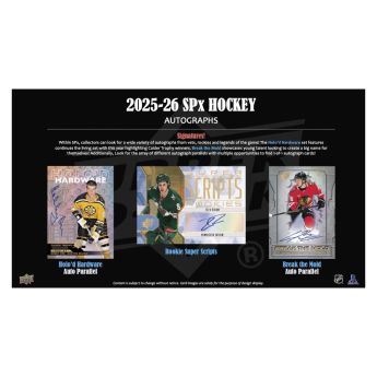 NHL boxovi NHL hokejske karte 2025-26 Upper Deck SPx Hockey Hobby Box