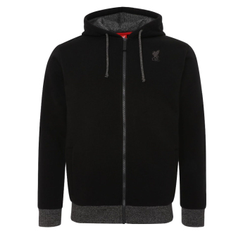 FC Liverpool muška majica s kapuljačom zip thru black