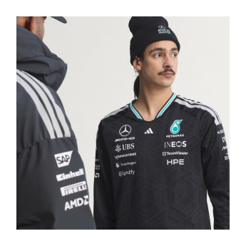 Mercedes AMG Petronas muška majica dugih rukava black official Teamline Replica F1 Team 2026