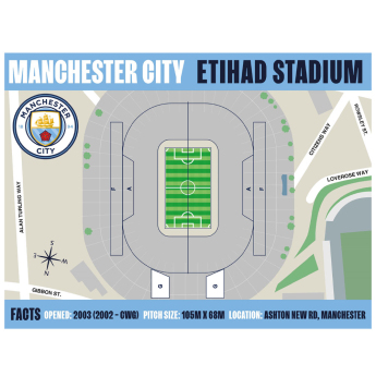 Manchester City rođendanska čestitka Pop-Up Birthday Card