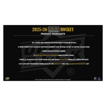 NHL boxovi NHL hokejske karte 2025-26 Upper Deck O-Pee-Chee Platinum Blaster Box