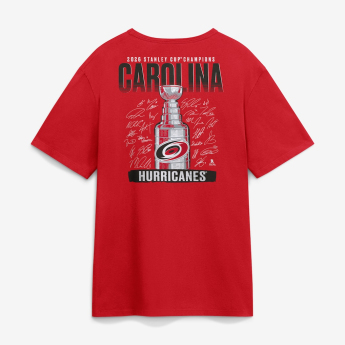 Carolina Hurricanes muška majica NHL 2026 Stanley Cup Champions Signature Roster