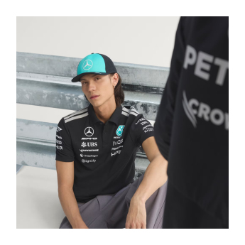 Mercedes AMG Petronas muška polo majica black official Teamline Replica F1 Team 2026