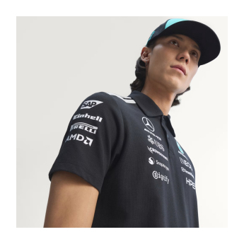 Mercedes AMG Petronas muška polo majica black official Teamline Replica F1 Team 2026