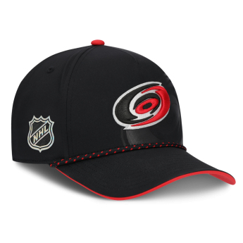 Carolina Hurricanes kapa za bejzbol NHL Fanatics Black On Stage Podium Draft A-Frame Adjustable
