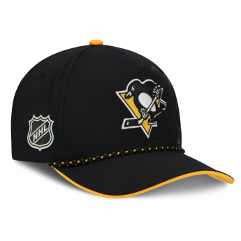 Pittsburgh Penguins kapa za bejzbol NHL Fanatics Black On Stage Podium Draft A-Frame Adjustable