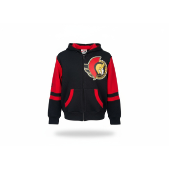 Ottawa Senators dječja majica s kapuljačom Faceoff Colorblocked Fleece Full-Zip
