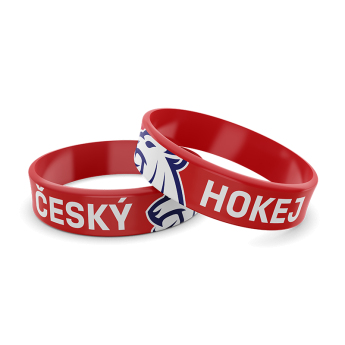 Hokejaške reprezentacije silikonska narukvica Czech republic lion”s head red