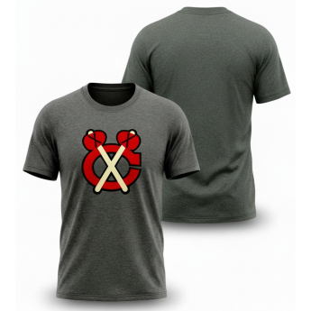 Chicago Blackhawks muška majica Tek Patch grey