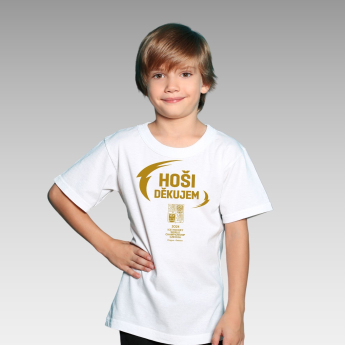 Hokejaške reprezentacije dječja majica HOŠI DĚKUJEM Ice Hockey World Championship Czechia MS 2024 GOLD EDITION White