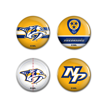 Nashville Predators značka Button 4 Pack