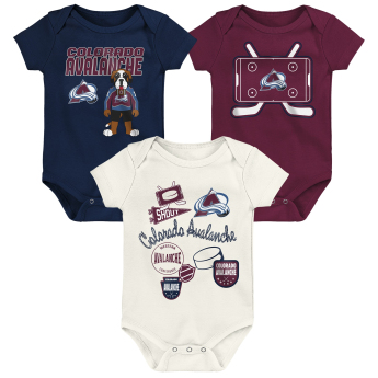 Colorado Avalanche dječji bodi Littlest Player 3Pk Creeper Se