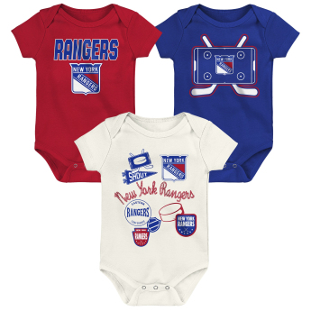 New York Rangers dječji bodi Littlest Player 3Pk Creeper Se