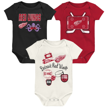 Detroit Red Wings dječji bodi Littlest Player 3Pk Creeper Se