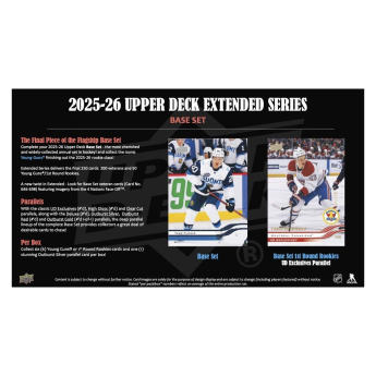 NHL boxovi NHL hokejske karte 2025-26 Upper Deck Extended Series Hobby box