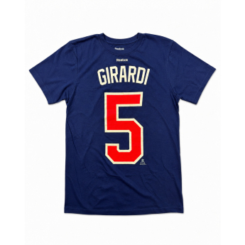 New York Rangers muška majica Dan Girardi #5 NHL Stack Logo Name & Number