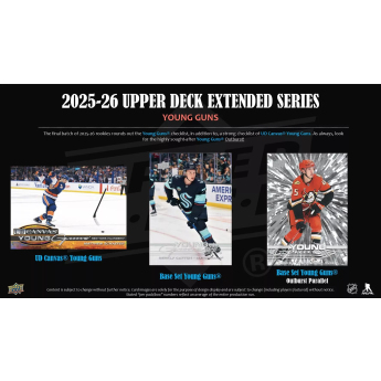 NHL boxovi NHL hokejske karte 2025-26 Upper Deck Extended Series Hockey Blaster Box