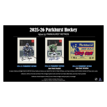 NHL proizvodi NHL hokejske karte 2025-26 Upper Deck Parkhurst Hockey Hobby box