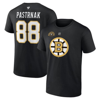 Boston Bruins muška majica 100th Anniversary Stack Logo Name & Number