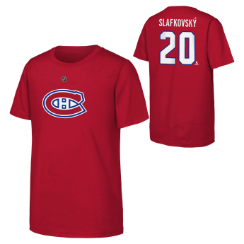Montreal Canadiens dječja majica Juraj Slafkovsky Montreal Canadiens Flat Name & Number Ctn Tee