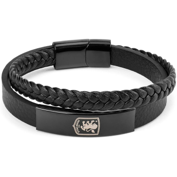 Aston Villa narukvica Black IP Leather Bracelet
