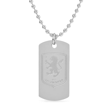 Aston Villa ogrlica s privjeskom Engraved Dog Tag & Chain