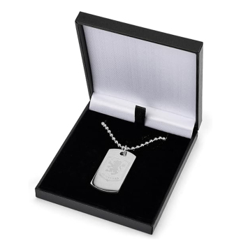 Aston Villa ogrlica s privjeskom Engraved Dog Tag & Chain