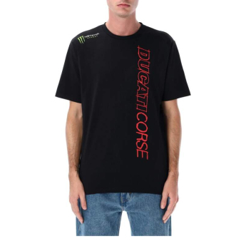 Ducati Corse muška majica Monster Energy logo black 2026